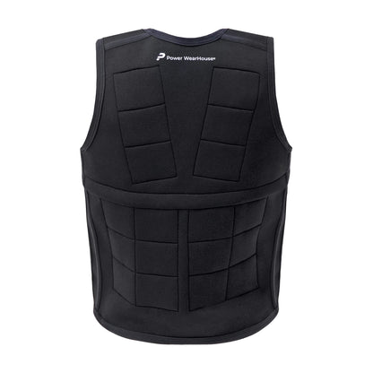 Power WearHouse Osteoporosis Weighted Vest for Bone Health, 5lbs (XL) - Black Neoprene Modern Weighted Vest