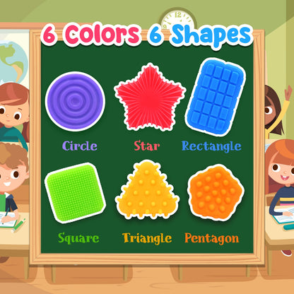 Squishy Sensory Toys for Kids Toddlers: Super Soft & Textured Sensory Fidget Toy for Autistic Children Special Needs | Stress Calming Toys for Kids | Baby Stocking Stuffers Fidget Toy for Autism, ADHD