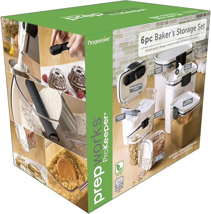 Progressive ProKeeper Baker's Airtight Kitchen Storage Canister Container Set
