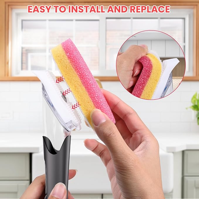 Soap Dispensing Replacement Dish Brush Storage Set