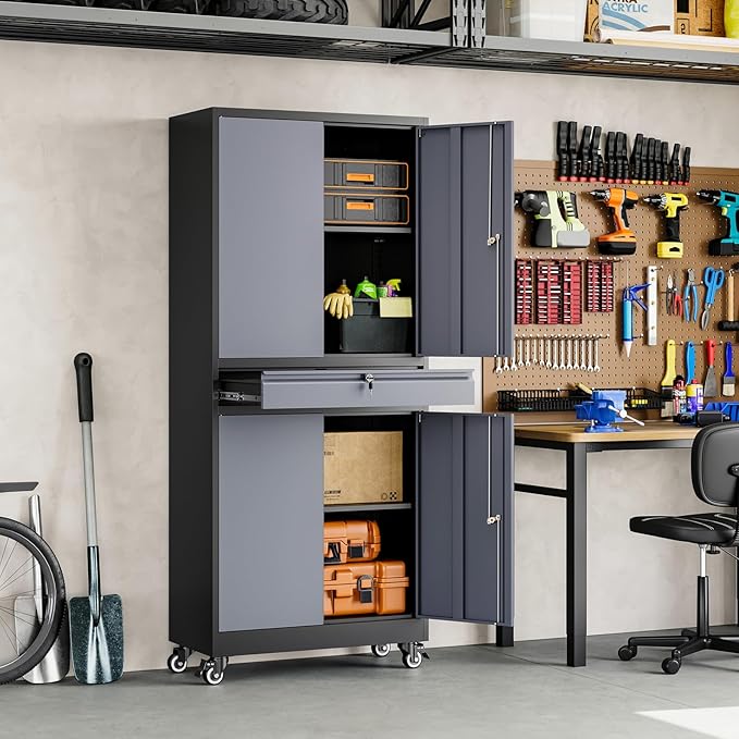Yizosh Metal Garage Storage Cabinet