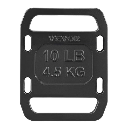 VEVOR Cast Iron Ruck Weights for Backpack, 10LB Pair Ruck Plate, Weight Plate with Smooth Handle, Textured Finish for Rucking, Hiking, Swings, Strength Training, Weightlifting, Fitness Workout