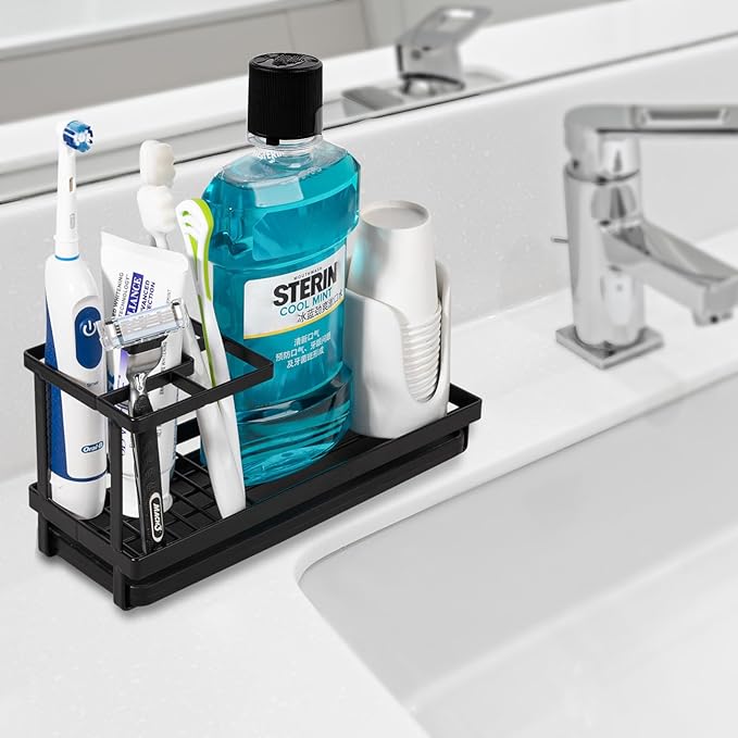 Toothbrush Holders for Bathrooms, Carbon Steel Tooth Brushing Holder Electric