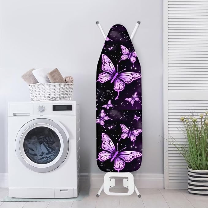 Purple Butterfly Ironing Board Cover Pretective Covers 15 x 54 Heavy Duty Iron