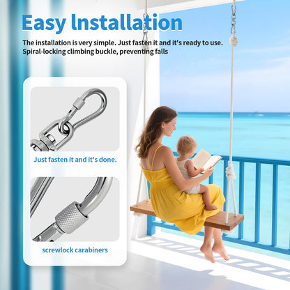 Aheucndg Heavy Duty 1200 lb Capacity Swivel Ring Double Ended Swivel Eye Hook, 304 Stainless Steel 1Pack Swivel Hooks + 2Pack Snap Hook, Easy Installation for Hanging Chair, Hammock, Boxing Bag, Gym