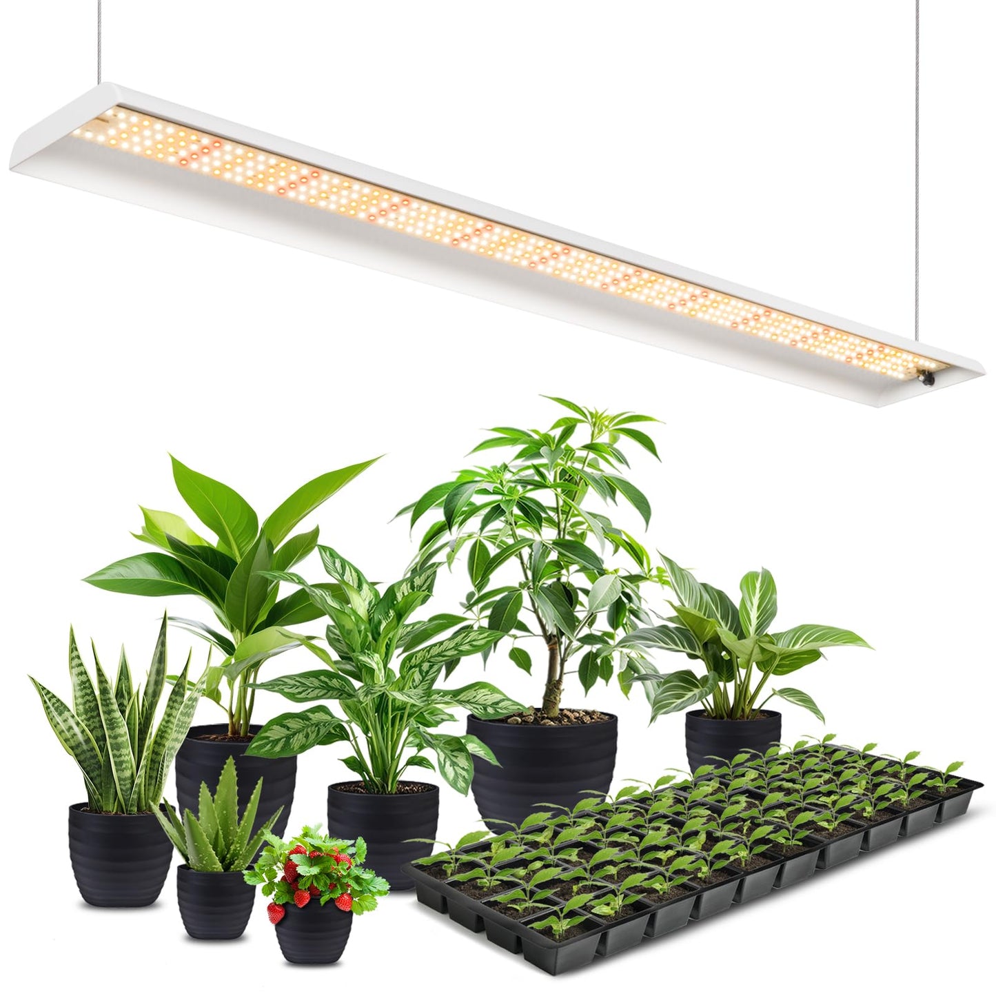 FOXGARDEN 39in Upgrade LED Grow Lights, 3.3FT Full Spectrum Hanging Plant Light, 392 LEDs Plant Growing Lamp for Indoor Plants with 4/8/12H Timer, 6 Dimmable Levels for Seed Starting Vegetables Bloom