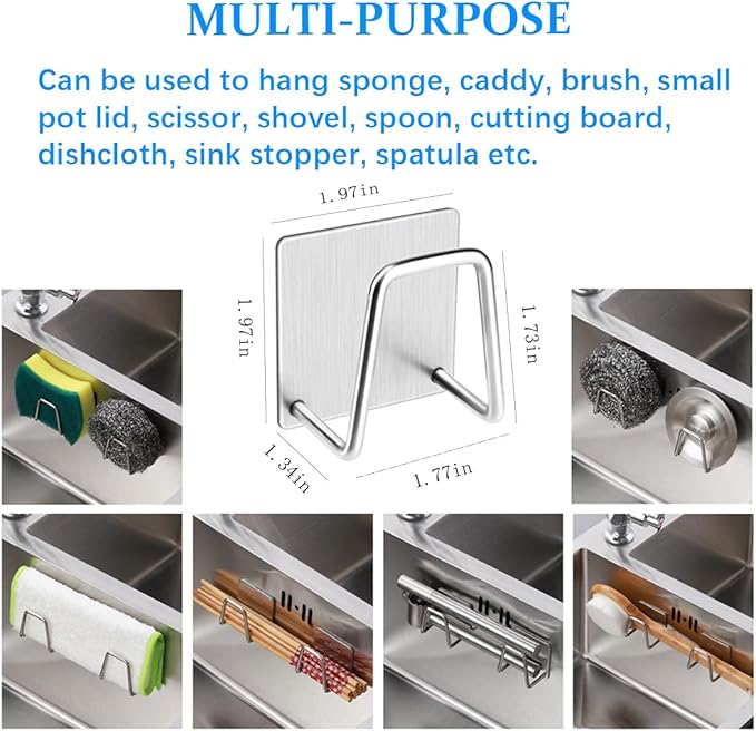 LYART 4Pcs Premium Sink Sponge Holder