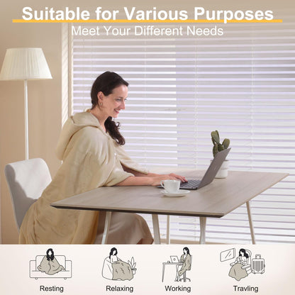Gintao Electric Heated Blanket Throw,Double Flannel Electric Throw with 3 Heating Levels,ETL&FCC Certified, 4H Auto Off Overheat Protection,Heating Blanket for Home Office,Gifts,50"x60",Gray