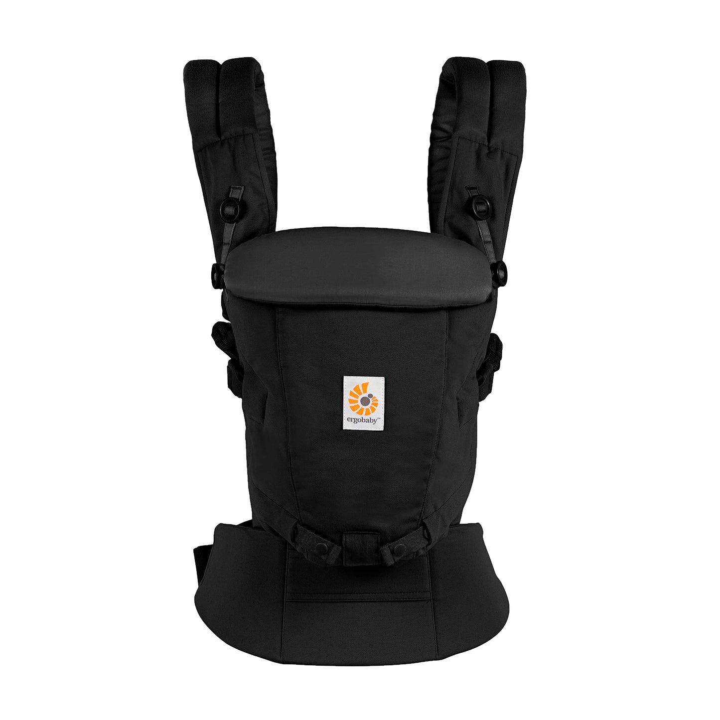 Ergobaby Adapt Carrier for Newborns, from Birth, 3 Positions, SoftTouch Cotton, Ergonomic Baby Front-Inward and Back Carry Position, Onyx Black