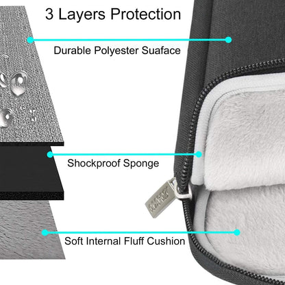 MOSISO Laptop Case 13.3 inch, 13-13.3 inch Laptop Sleeve Compatible with MacBook Air/Pro 13 / Pro 14, HP Dell ASUS Lenovo Notebook, Polyester Vertical Computer Sleeve Bag with Pocket, Black