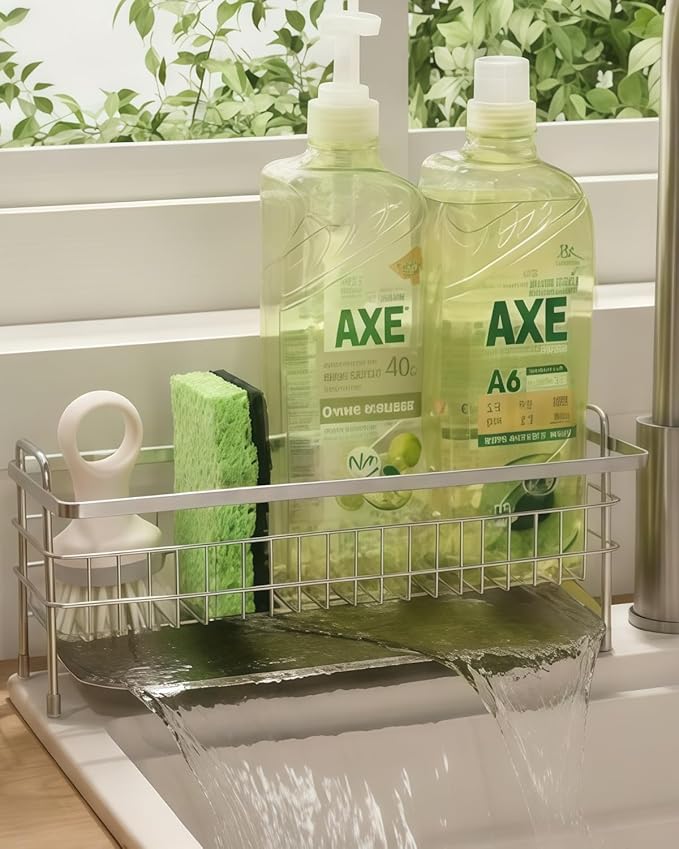 Sponge Holder for Kitchen Sink BANJEKT Sink Caddy Dish Sponge Holder Rustproof