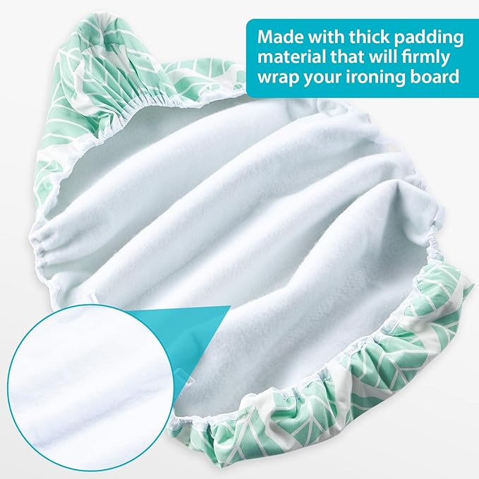 Seiritex Ironing Board Cover and Pad, Standard Size 15 x 54, Thick Padding