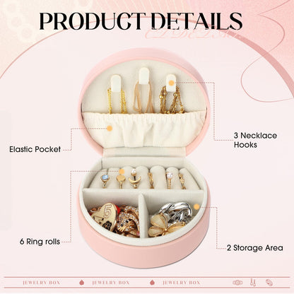 Nosiny 18 Pcs Jewelry Case Travel Small Jewelry Box for Women PU Leather Portable Mini Travel Box for Earrings Rings Necklaces Bracelets Gift Organizer for Wedding Bridesmaid Proposal