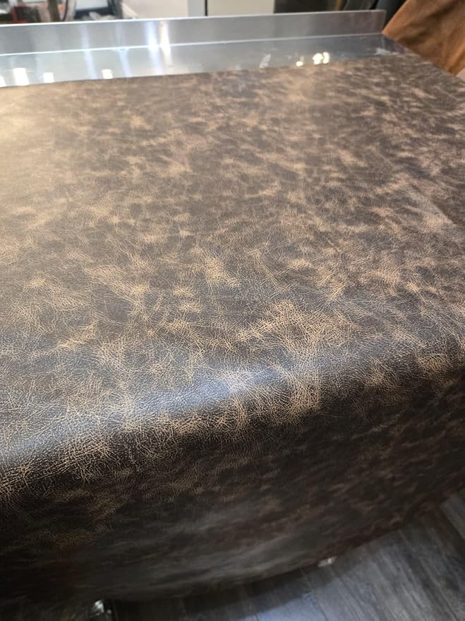 Brown Vintage Distressed Soft Faux Leather Fabric PU Peta Approved Vegan