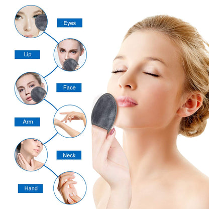 KinHwa 14 Pack Makeup Remover Pads Reusable Microfibre Round Face Pads for Face Eyes Lips Washable Face Cloths for All Skin Types Grey