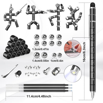 Dusor Gifts for Men Fidget Pen, Valentines Day Gifts for Him Teen Boy Multifunction Pen, Anniversary Birthday Gift for Men Dad Him Husband, Mens Valentines Day Gift, Cool Stuff Gadgets for Son Teens
