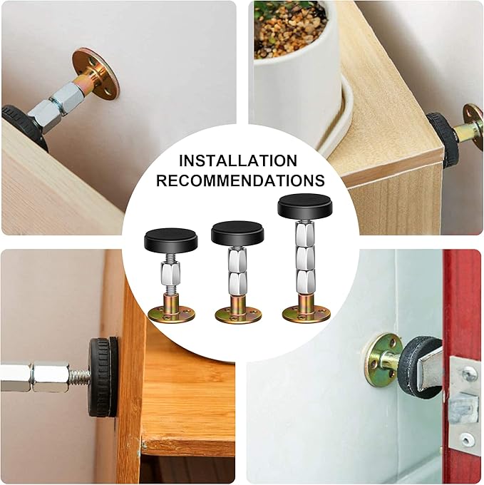 Krisler Adjustable Threaded Bed Frame Anti-Shake Tool, Headboard Stoppers