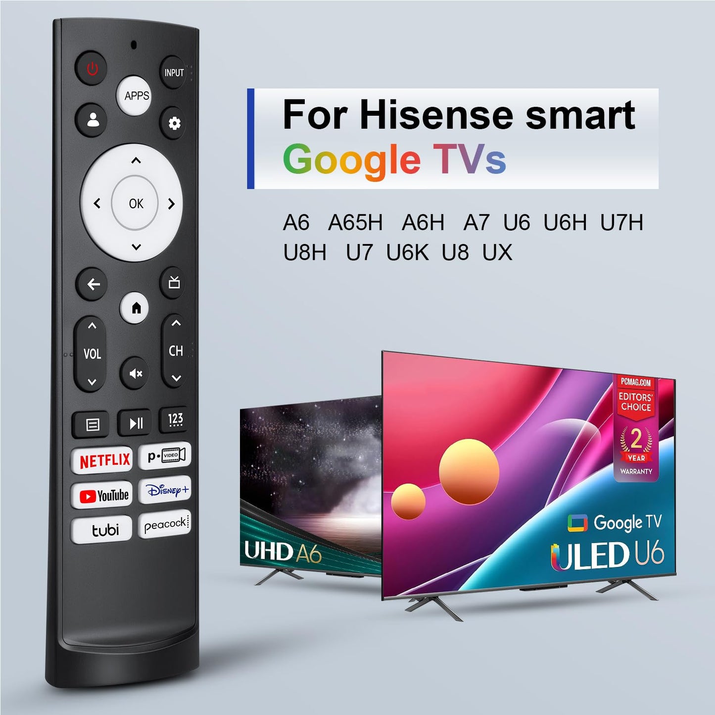 Voice Remote Replacement for TCL Android Smart TVs,RC813 with Google Voice Function