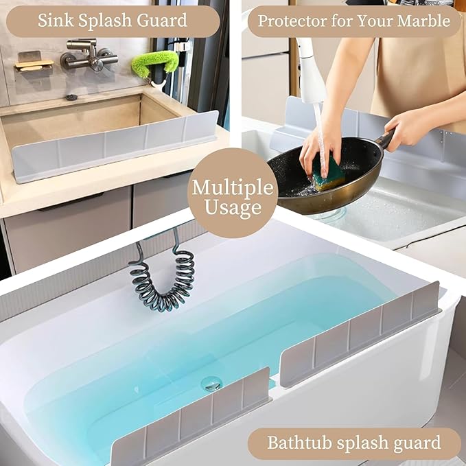23" Ultra Silicone Sink Splash Guard Released in 2025/Dec, Self-Draining Water