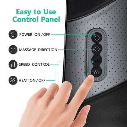 Medcursor Neck Massager, Portable Electric Shiatsu Back Massage Device with Heat, Deep Tissue 3D Kneading Pillow for Muscle Pain Relief (No Battery)