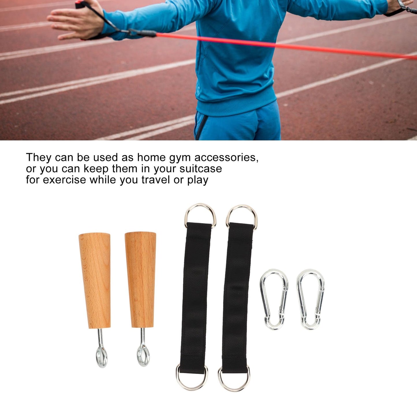Wooden Pull-Up Grips, Durable Comfortable Upper Body Strength Trainer Home Gym Equipment for Men Women Fitness Enthusiasts Strength Training Daily Workouts