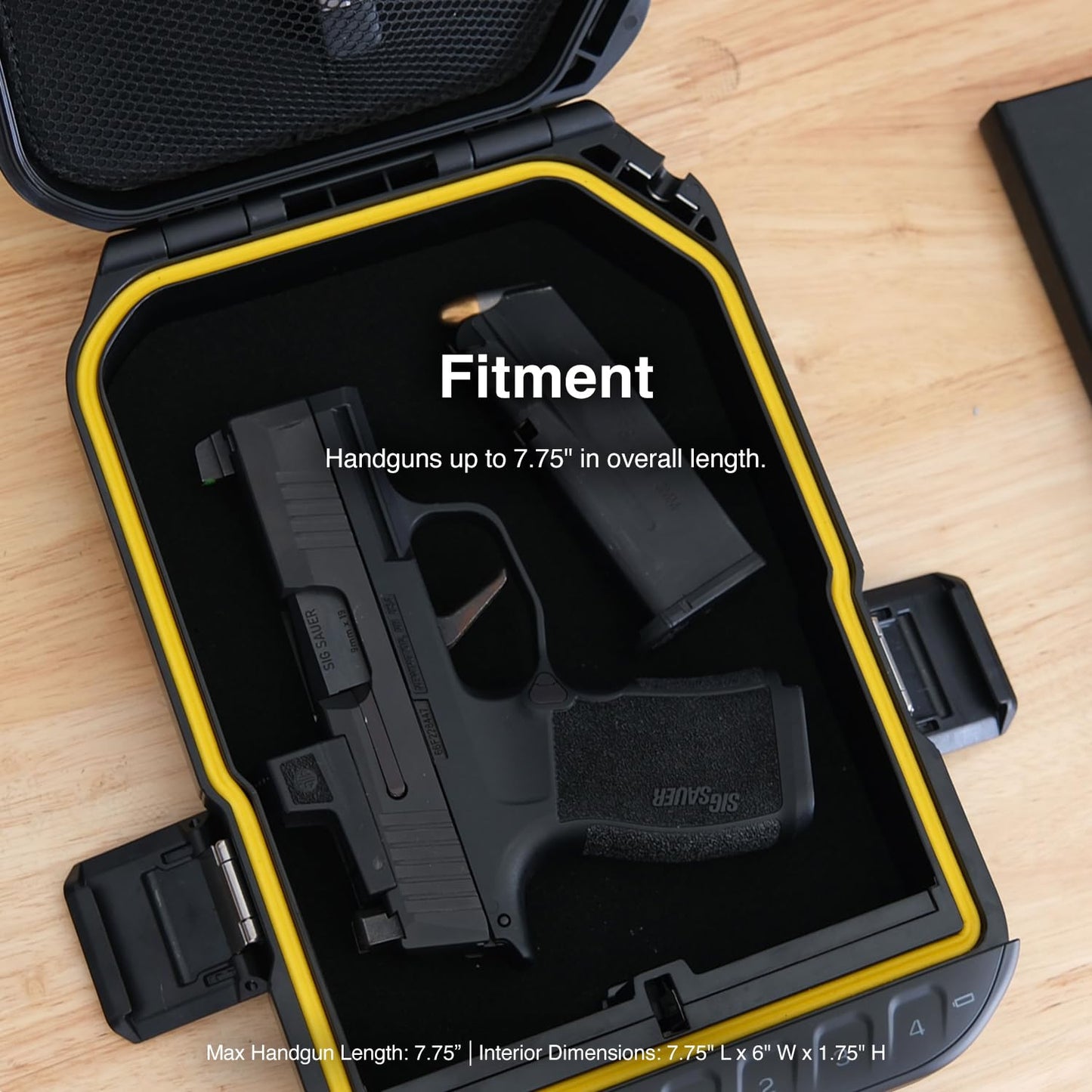 VAULTEK SIG SAUER Edition LifePod Secure Waterproof Travel Case Rugged Electronic Lock Box Travel Organizer Portable Handgun Case with Backlit Keypad (Non-Biometric)
