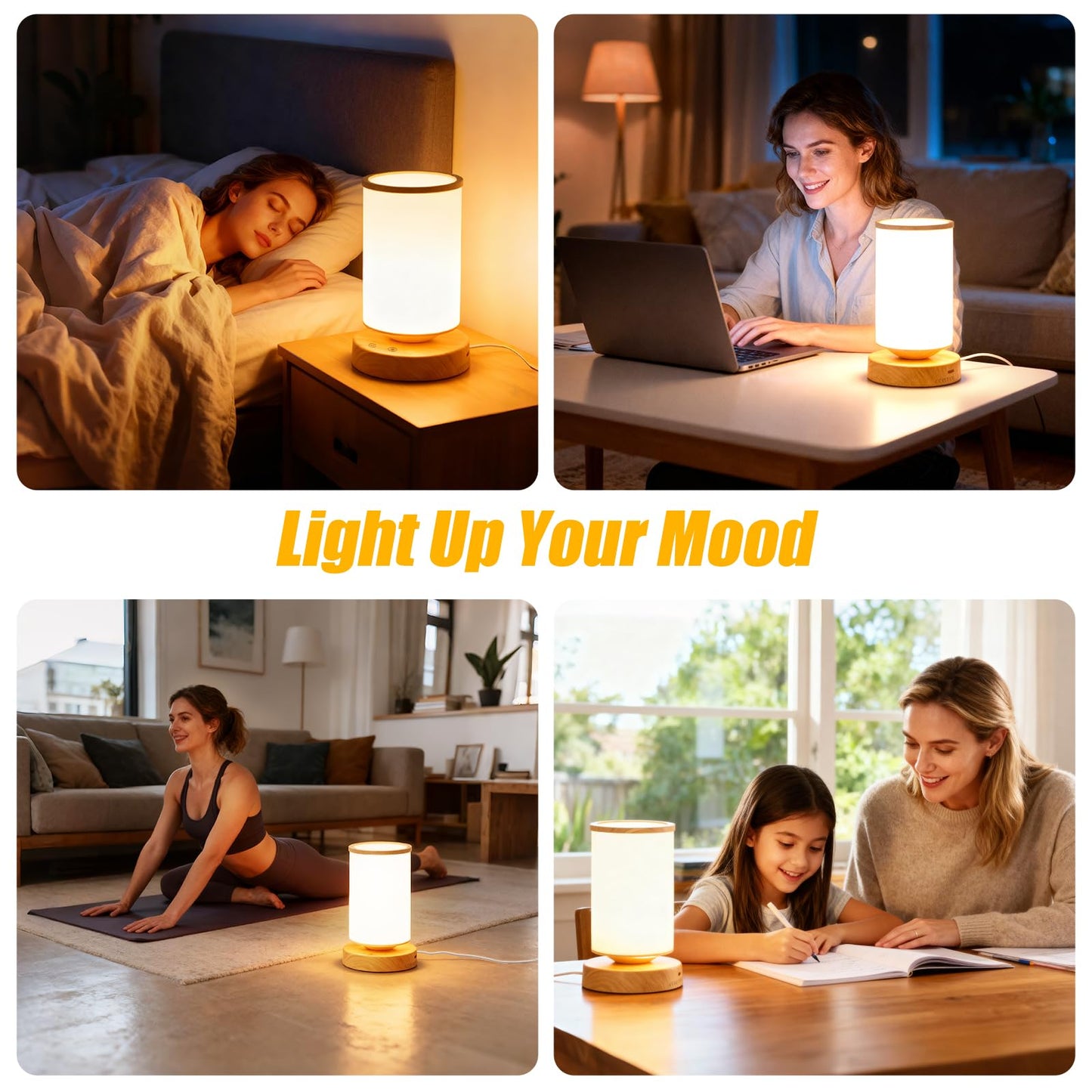 Qiuxunies Light Therapy Lamp 10000 Lux, Sunlight Lamp with Remote Control, 3 Color Temperatures & 4 Brightness Levels, Full Spectrum Light, Ideal as Desk, Bedside Lamp & Gift for Home/Office
