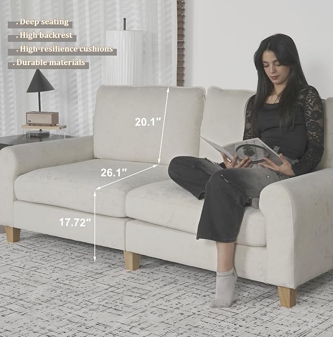 EASE MOOSE 88.5" Velvet Loveseat Couches