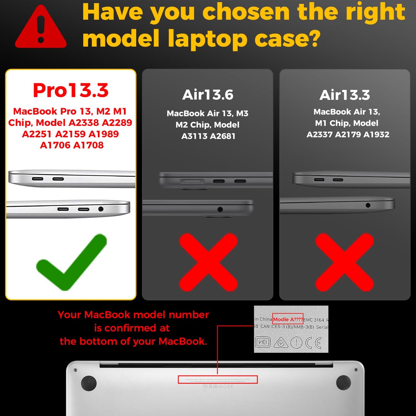 EooCoo Case compatible for Macbook Pro 13 inch M2 M1 A2338 A2251 A2289 A2159 A1989 A1706 with Touch Bar, 2023-2017 Released, Transparent Plastic Hard Shell Cover, Smooth Shiny Surface, Crystal Clear