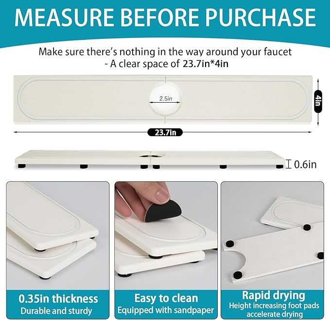 Faucet Mat for Kitchen Sink