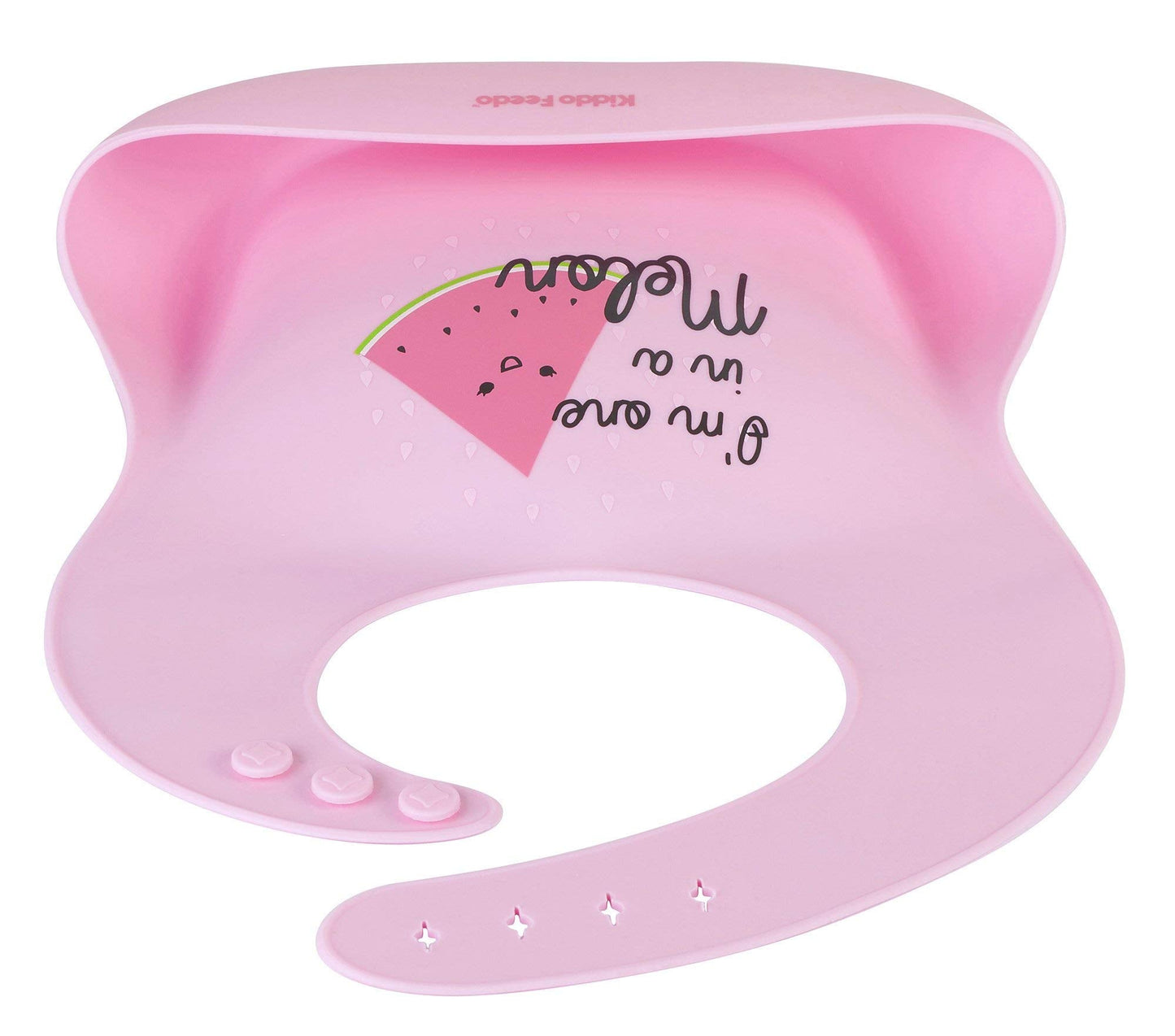 Kiddo Feedo Silicone Baby Bibs, Soft, Adjustable, Waterproof and Non Messy, Designed in Sweden, (watermelon-one in a melon)