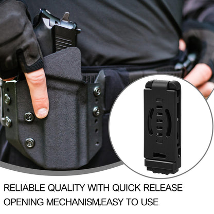 Relaxweex 4 Pack 3 Inch Holster Belt Clips Knife Belt Clip Holster Adjustable Molle Attachment Adapter with Mounting Hardware Panel Mounts Straps Tools for Vests Backpacks(Classic Style)