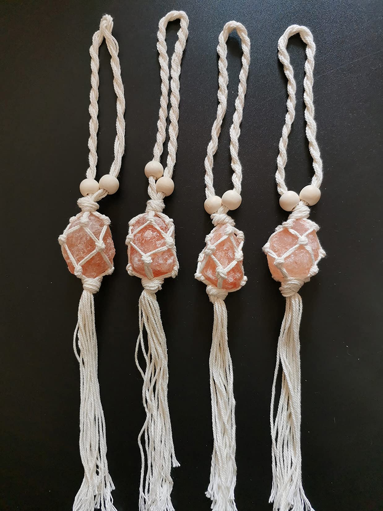 Handmade Himalayan Salt Car Rearview Mirror Pendant Car Decoration Hanging Ornaments for You