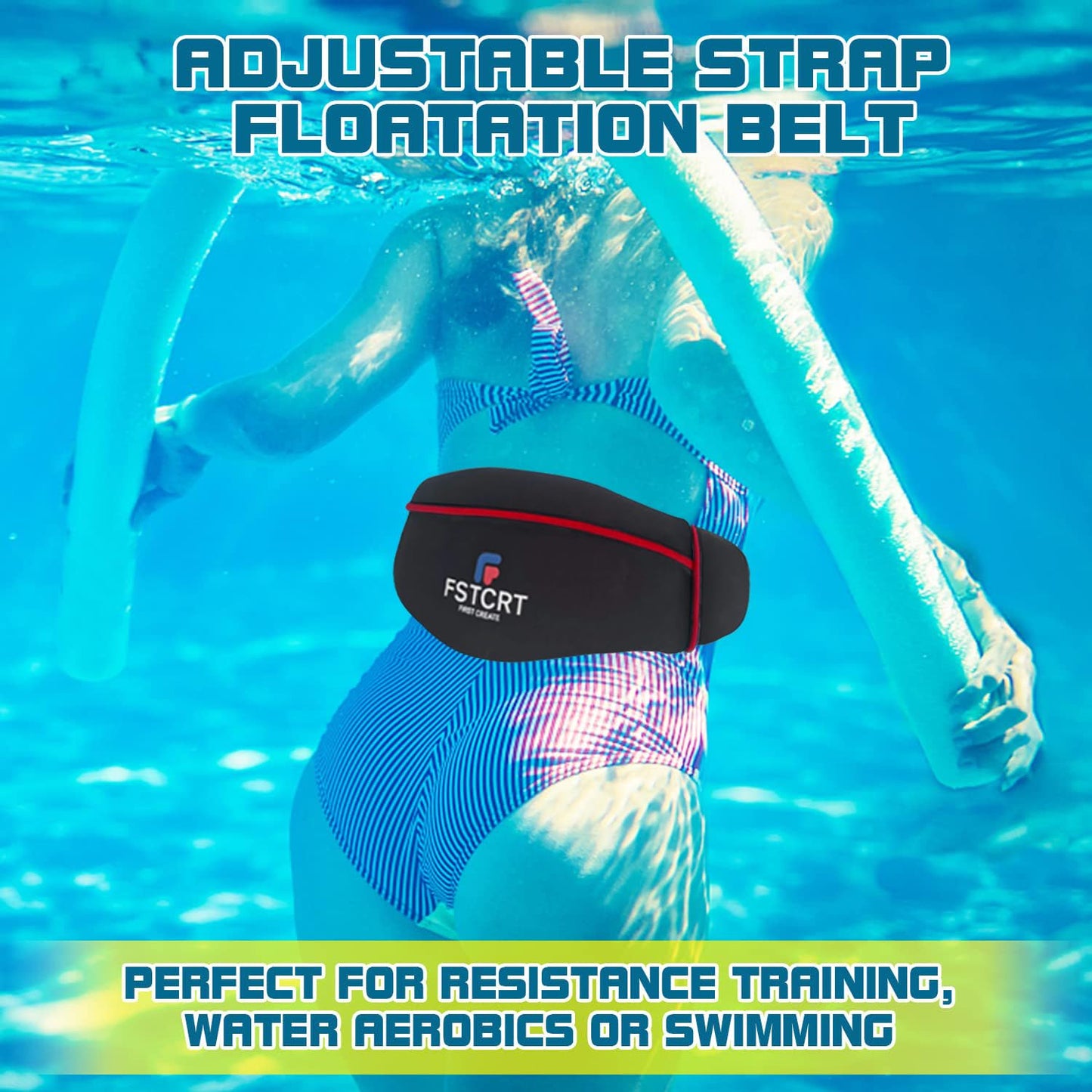 Swim Belts for Adults, Flotation Belt, Water Aerobics Belt, Swimming Belts for Exercise, Pool Exercise Equipment for Woman and Man, Water Aerobic Equipment