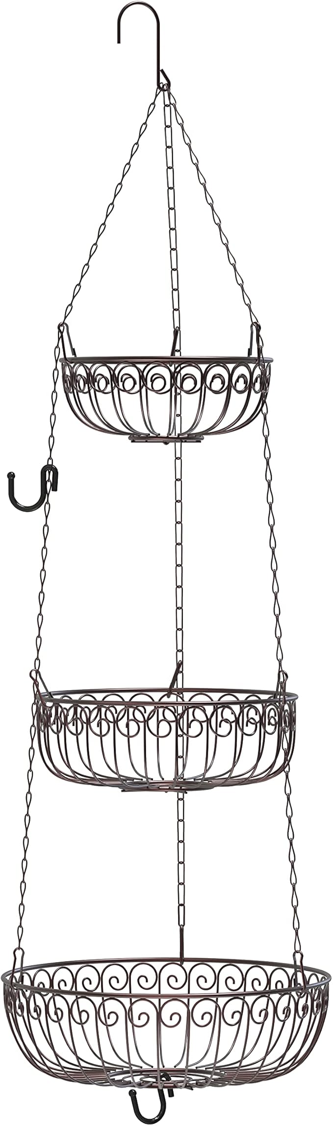 Simple Houseware 3-Tier Fruit Hanging Basket
