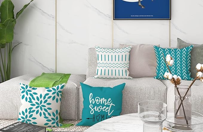YCOLL Pillow Covers 18x18 Set of 4, Modern Sofa Throw Pillow Cover, Decorative