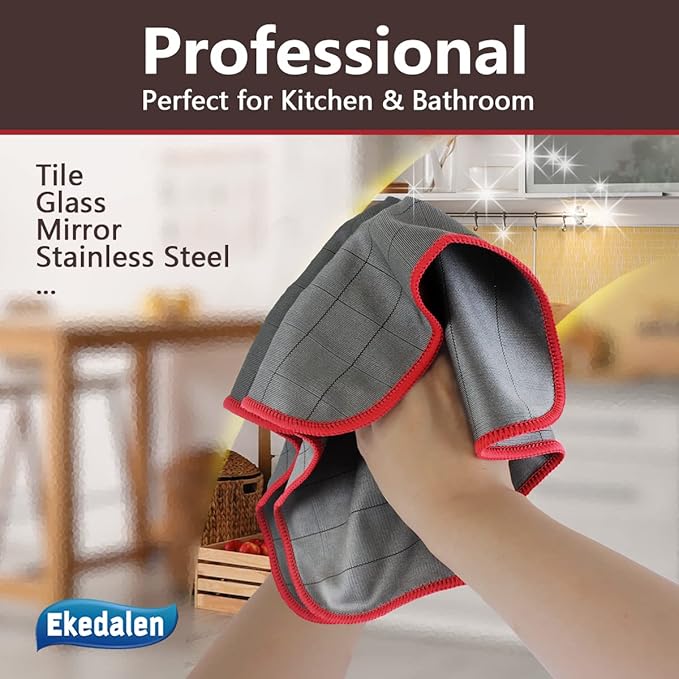 Microfiber Cleaning Cloth Lint Free Glass Cleaner Window Polishing Streak Free