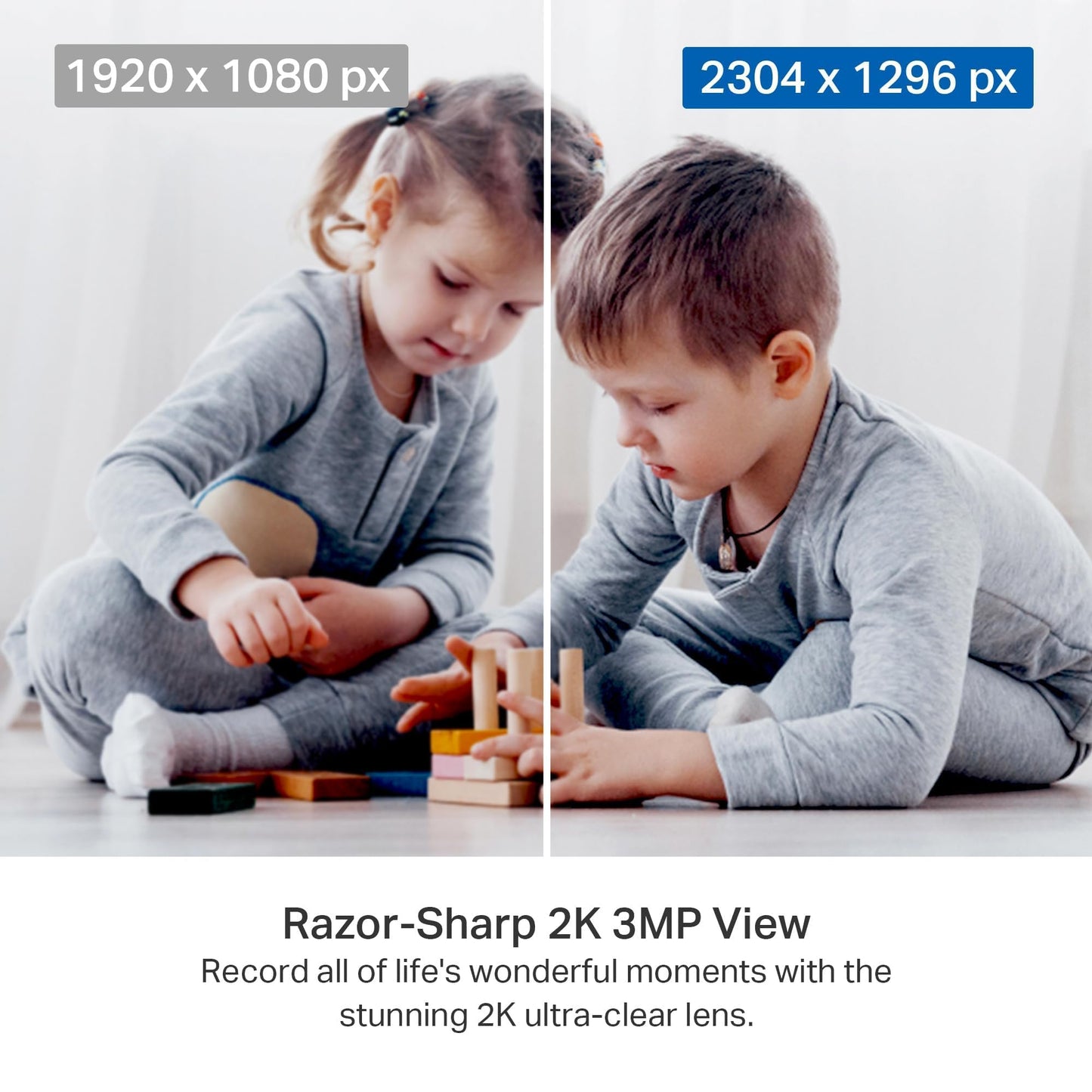 Tapo C211 2K 3MP Pan/Tilt Indoor Camera House Security Camera, WiFi Camera, No Monthly Fee, AI Detection, Dog Camera, Baby Camera Monitor, CCTV, 360° View, Night Vision, Works with Alexa & Google