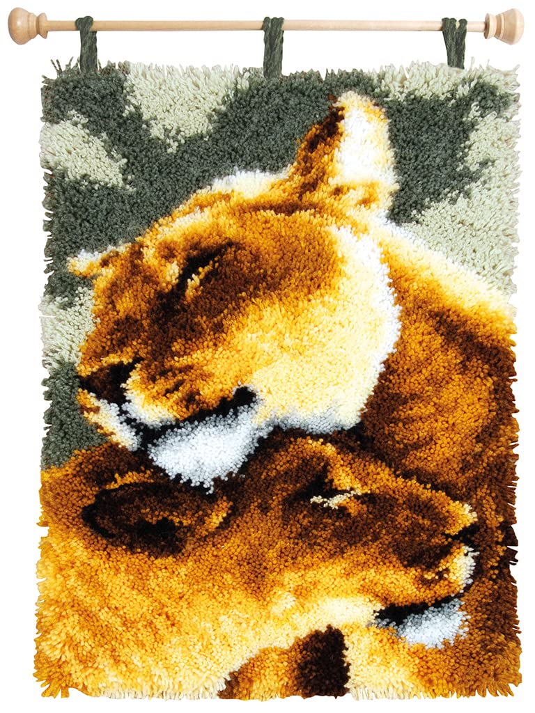 Vervaco Latch Hook Kit: Rug: Lion Friendship