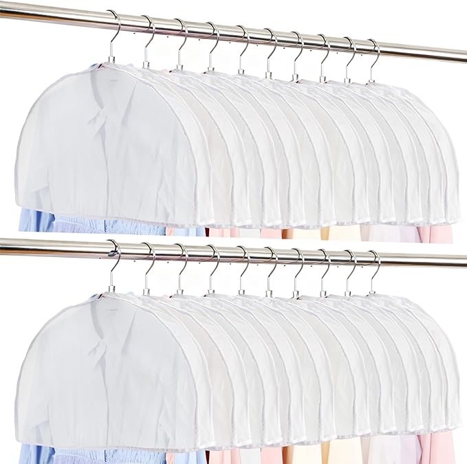 Foraineam 20 Pack Shoulder Covers Clothes Suit Protectors Breathable Garment