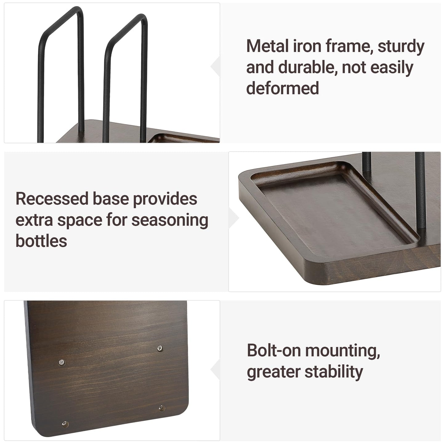Mkono Napkin Holder for Table Farmhouse Wooden Napkin Dispenser Rustic Paper Napkin Storage for Kitchen Dining Room Coffee Bar, Brown (Salt and Pepper Shakers not Included)
