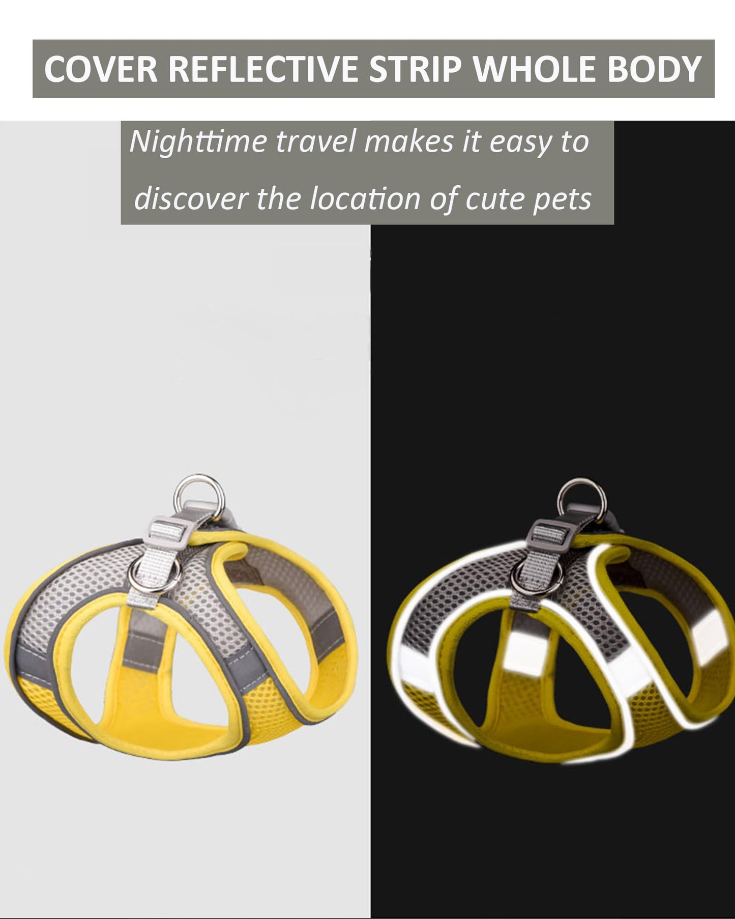 Solmoony Soft Mesh Dog Harness and Leash Set for Small Medium Dogs, Step in Adjustable with Padded Vest (XS, Green)