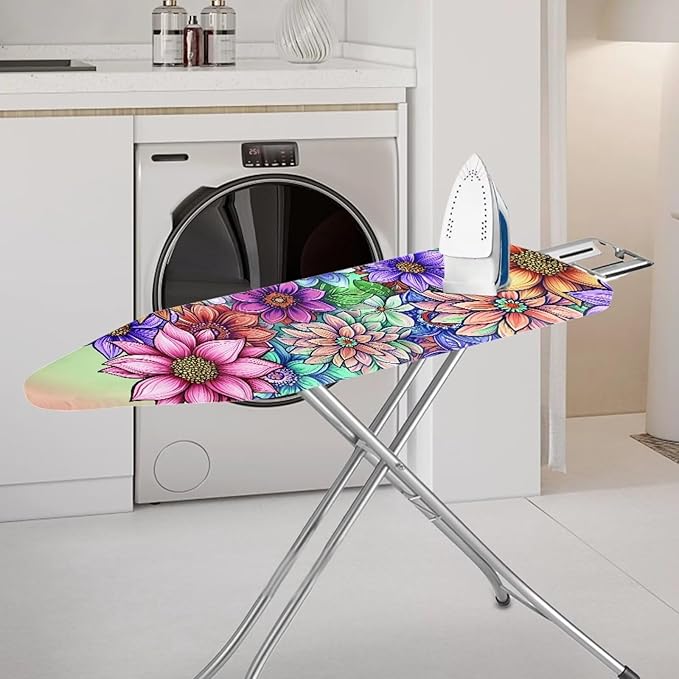 Boho Floral Ironing Board Pad Ironing Board Cover and Pad 15" x 54" Scorch