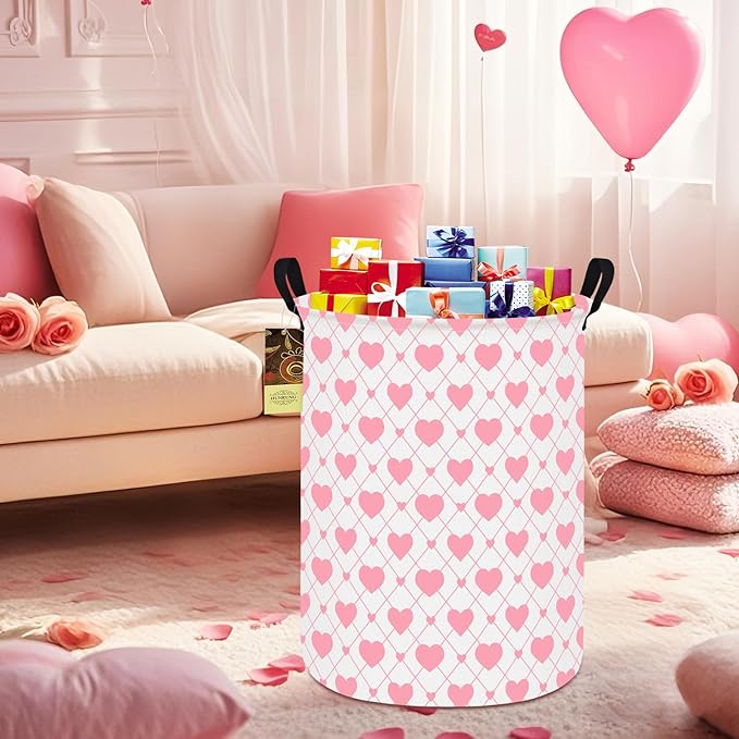 HUNRUNG Laundry Hamper, Large Canvas Fabric Lightweight Storage Basket Toy