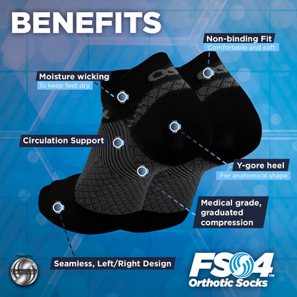 ORTHOSLEEVE FS4 Orthotic Socks M Black