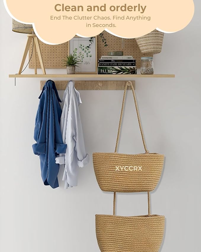 2Pack Over The Door Hanging Basket, 3 Tier Hanging Baskets