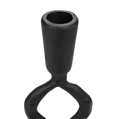 Bloomingville Decorative Cast Metal Taper Candle Holder, Black