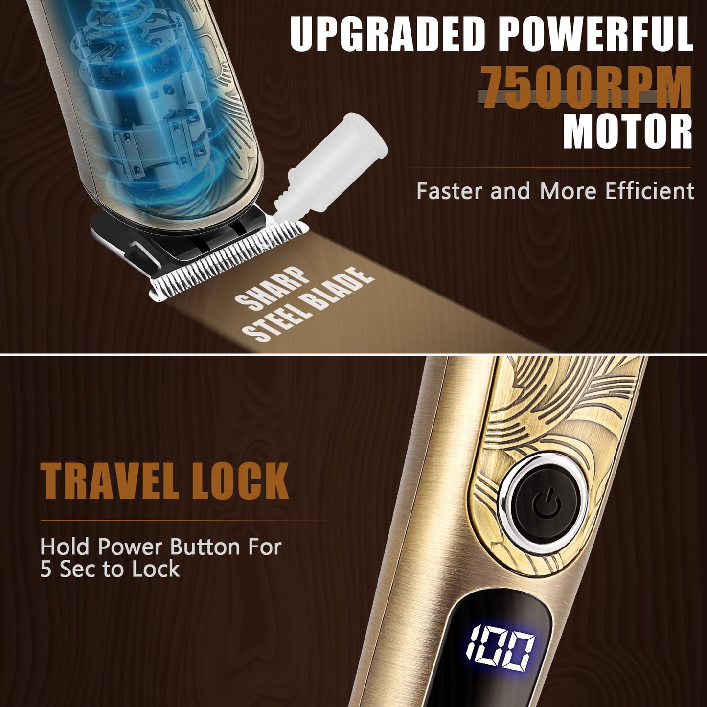 Ufree Gifts for Men, Beard Trimmer with Charging Stand, IPX7 Waterproof Electric Razor Shavers for Men, Clippers for Hair Cutting, Mens Grooming Kit for Mustache Nose Facial Body