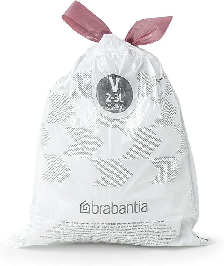 Brabantia PerfectFit Trash Bags Thick Plastic Trash Can Liners
