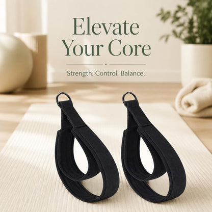 2PCS Pilates Straps Soft Padded Handles, Durable Pilates Double Loop D-Ring Straps,Pilates Straps for Reformer,Home Gym & Yoga Workout Exercise Accessories